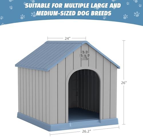 Small medium blue vented dog house — photo 4