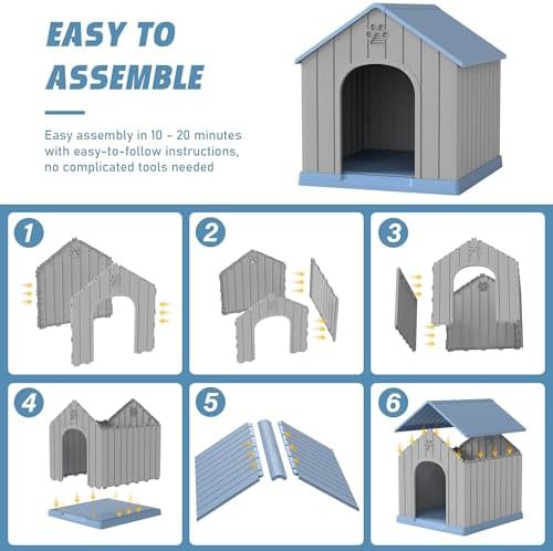 Small medium blue vented dog house — photo 5