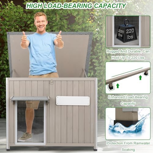Weatherproof wooden home for medium dogs — photo 4
