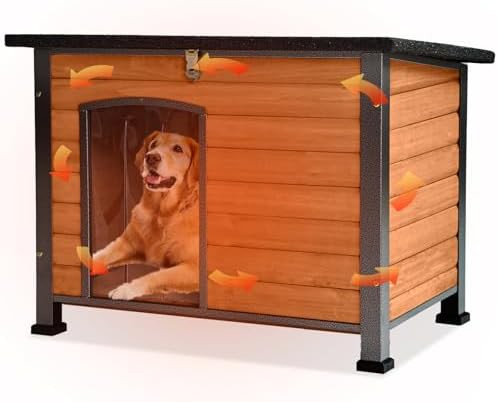 Indestructible metal frame insulated dog house