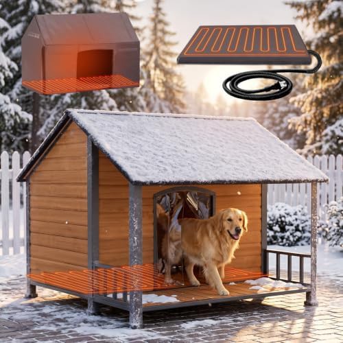 Dog kennel with insulated liner and heating system