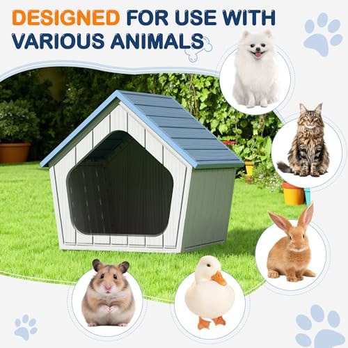 Small blue plastic pet shelter for indoors — photo 4