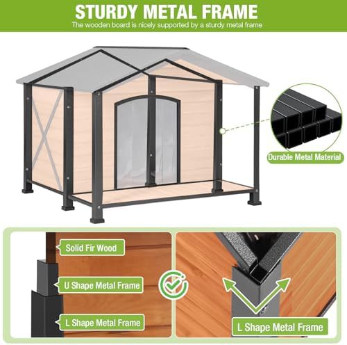 Extra large heated chew proof metal kennel — photo 3