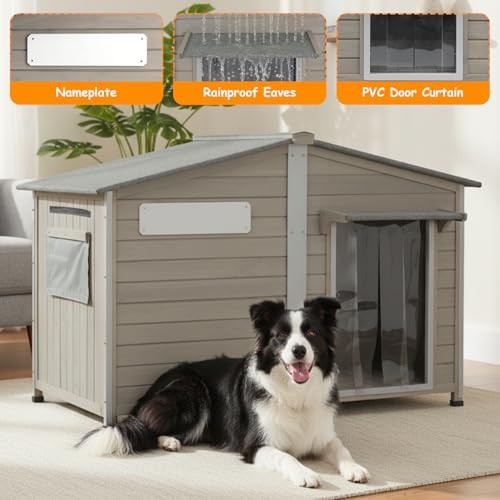 Extra large wooden kennel with anti-chew frame — photo 3