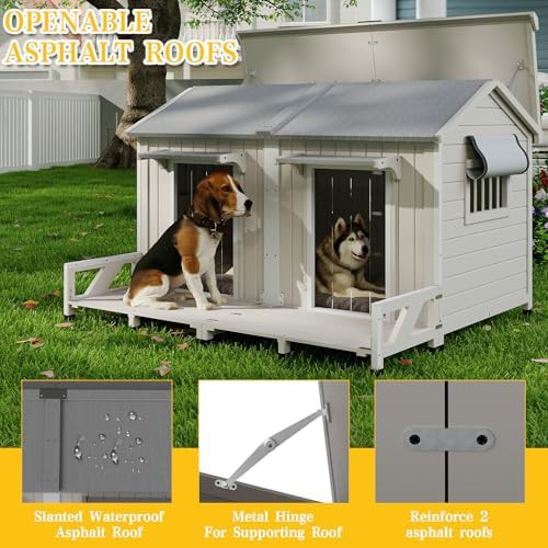 Fir Wood Indoor and Outdoor Dog Kennel — photo 3