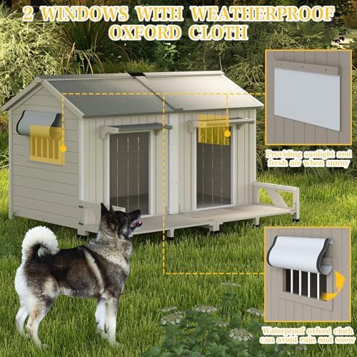 Fir Wood Indoor and Outdoor Dog Kennel — photo 4