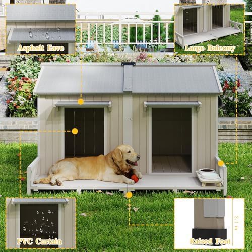 Fir Wood Indoor and Outdoor Dog Kennel — photo 5