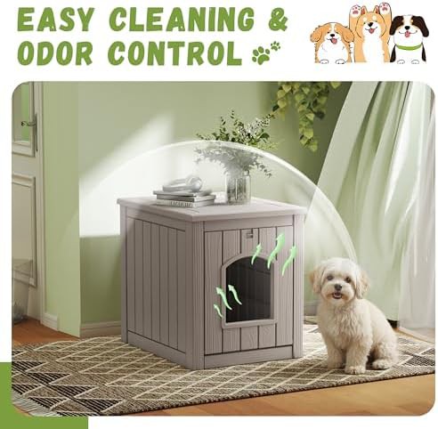 Grey resin dog house with escape door — photo 5
