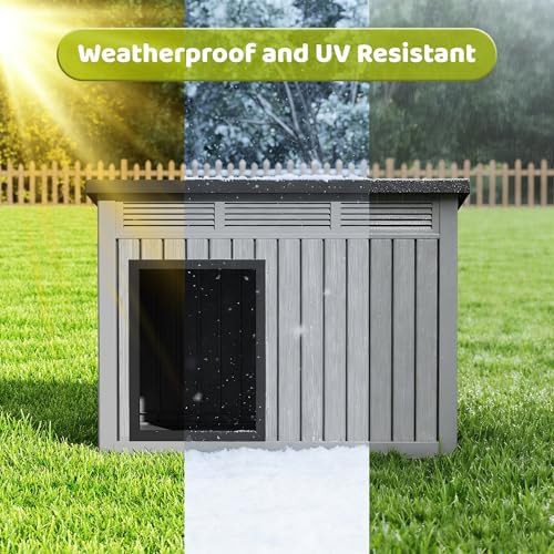 Medium grey dog house with detachable roof — photo 3