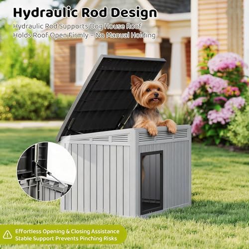 Medium grey dog house with detachable roof — photo 5