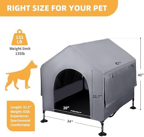 Large elevated cot bed dog house — photo 4