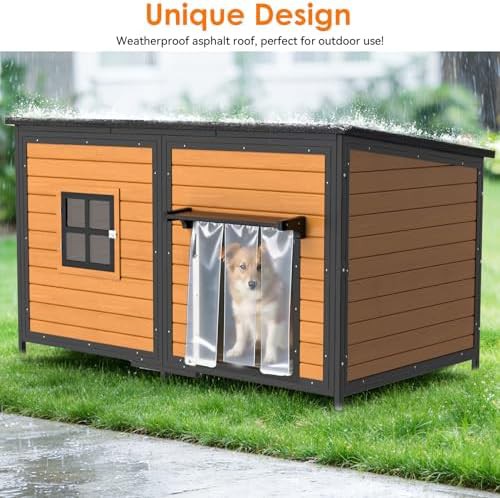 Extra large brown wooden outdoor dog house — photo 5