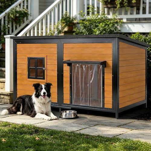 Brown extra large metal chew proof house