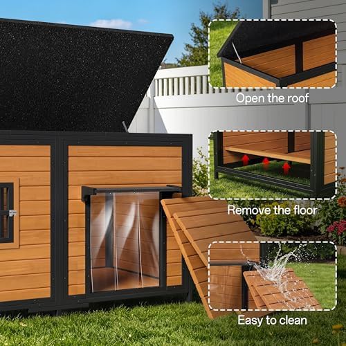 Brown extra large metal chew proof house — photo 4
