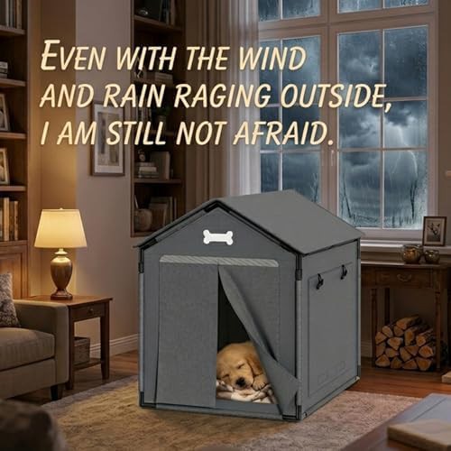 Large Indoor Dog Tent with Door Curtain — photo 5