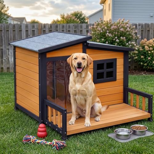 Insulated Wooden Outdoor House for Small Dogs