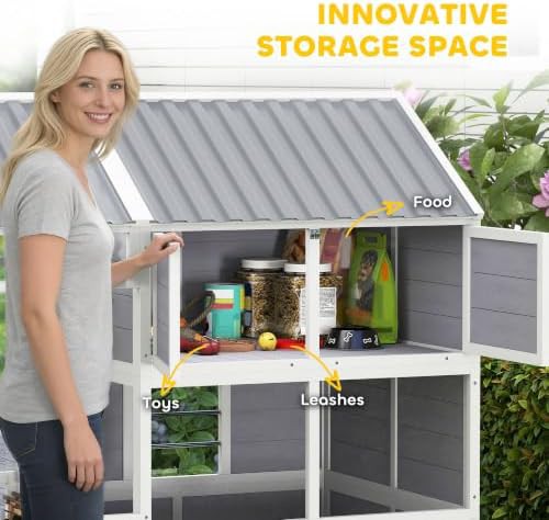 Large Wooden Dog House with Storage Cabinet — photo 4