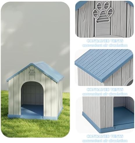 Blue plastic doghouse for small to medium dogs — photo 4