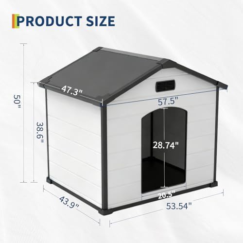 Large Resin Plastic Weatherproof Outdoor Kennel — photo 3