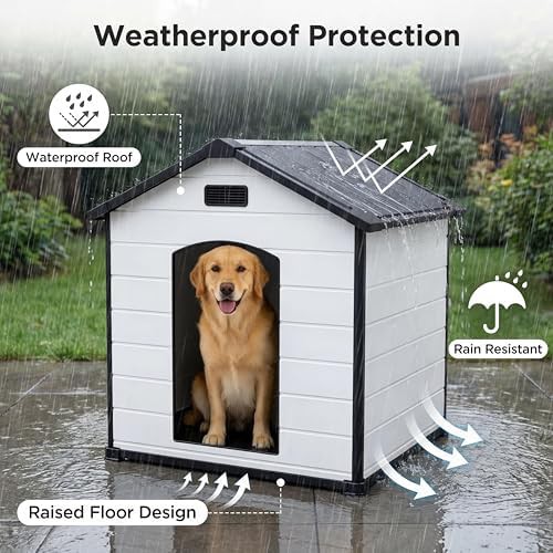 Waterproof plastic dog house with air vents — photo 3