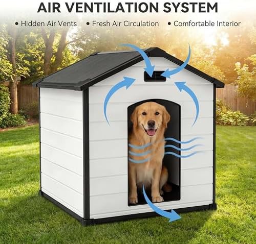 Waterproof plastic dog house with air vents — photo 4