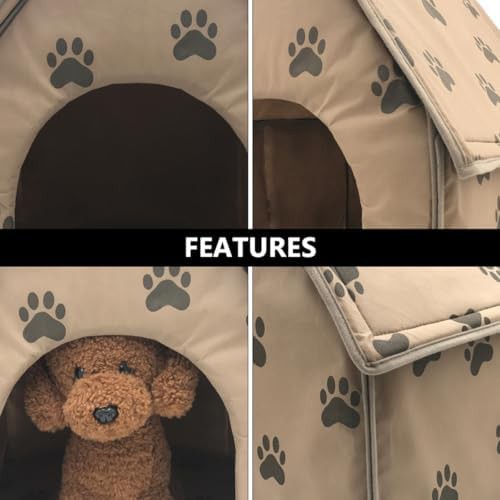 Folding coffee brown dog cave bed — photo 4