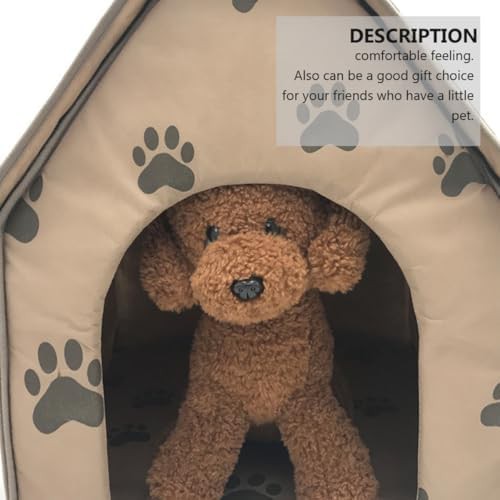 Folding coffee brown dog cave bed — photo 5