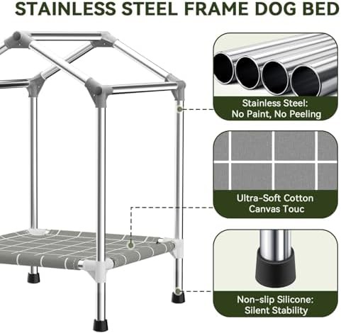 Elevated Small Dog Bed with Removable Canopy — photo 3