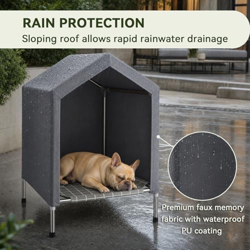 Elevated Small Dog Bed with Removable Canopy — photo 4