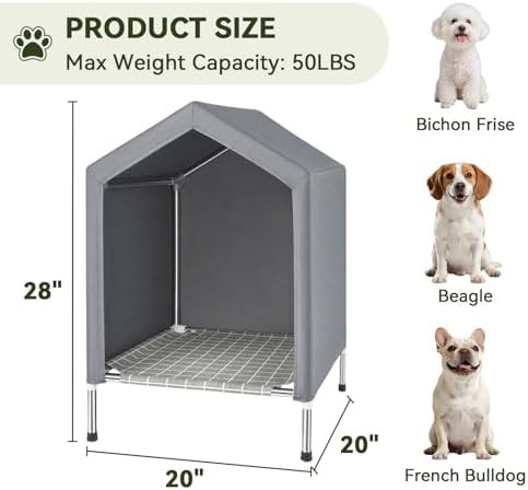 Elevated Small Dog Bed with Removable Canopy — photo 5