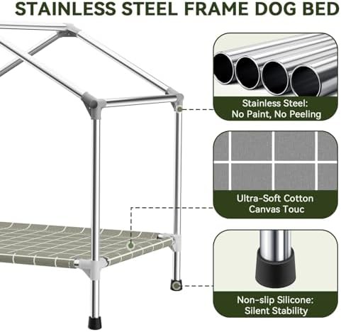 Elevated Medium Dog Bed with Removable Canopy — photo 3