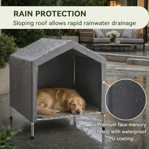 Elevated Medium Dog Bed with Removable Canopy — photo 4