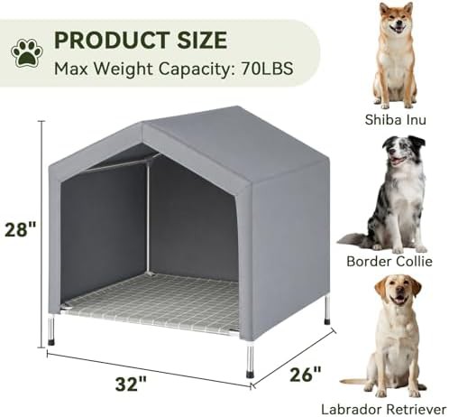 Elevated Medium Dog Bed with Removable Canopy — photo 5