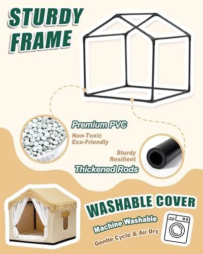 Boho indoor fabric cave for small dogs — photo 4