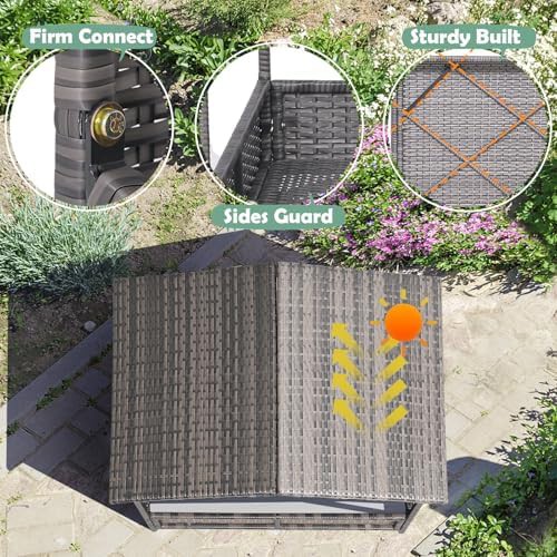 Outdoor wicker dog bed with waterproof roof — photo 3