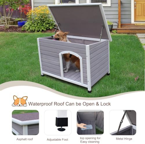 Large Wooden Elevated Outdoor Dog House — photo 3