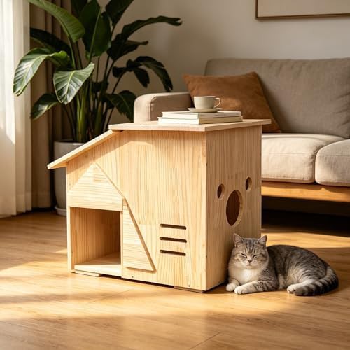 Handcrafted small wooden pet shelter — photo 4