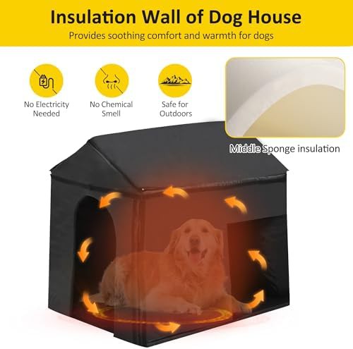 Insulated wooden kennel with porch — photo 5