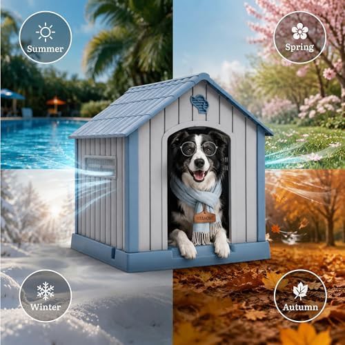 Small Plastic Dog House with Elevated Floor — photo 4