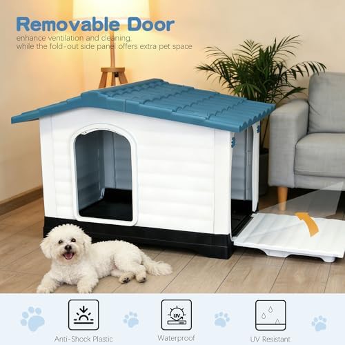 Blue Two Door Plastic House with Air Vents — photo 4