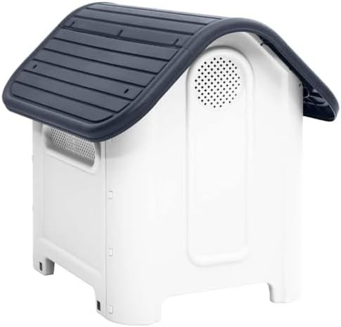 Grey and white ventilated outdoor kennel — photo 4